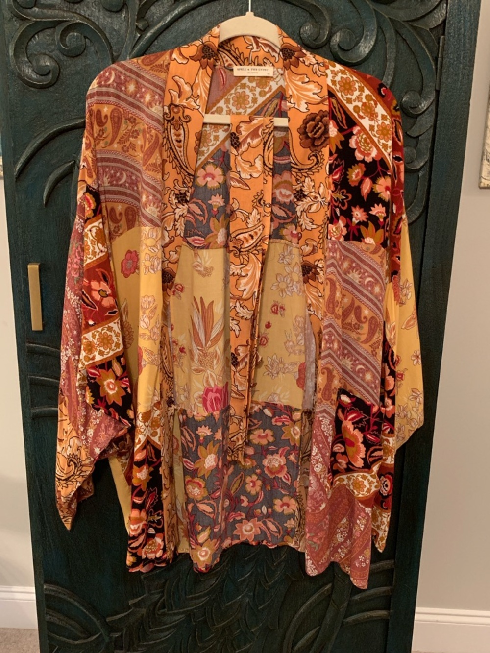 Spell Renew Patchwork Robe Amber - Picture 3 of 11